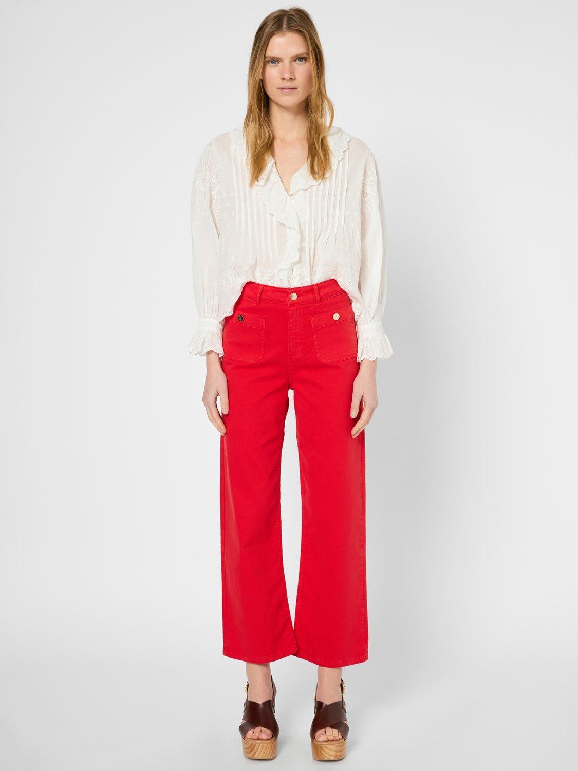 Product image 2 of 2, which shows Gerard Darel Lida Straight Jeans, Red, 8