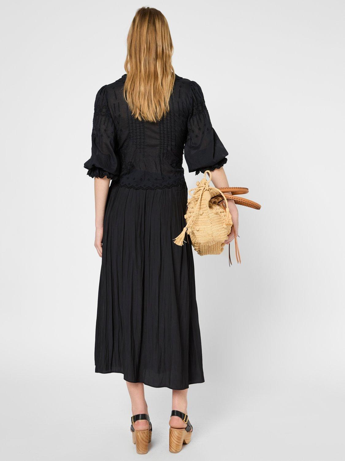 Product image 3 of 6, which shows Gerard Darel Vanina Midi Skirt, Black, 8