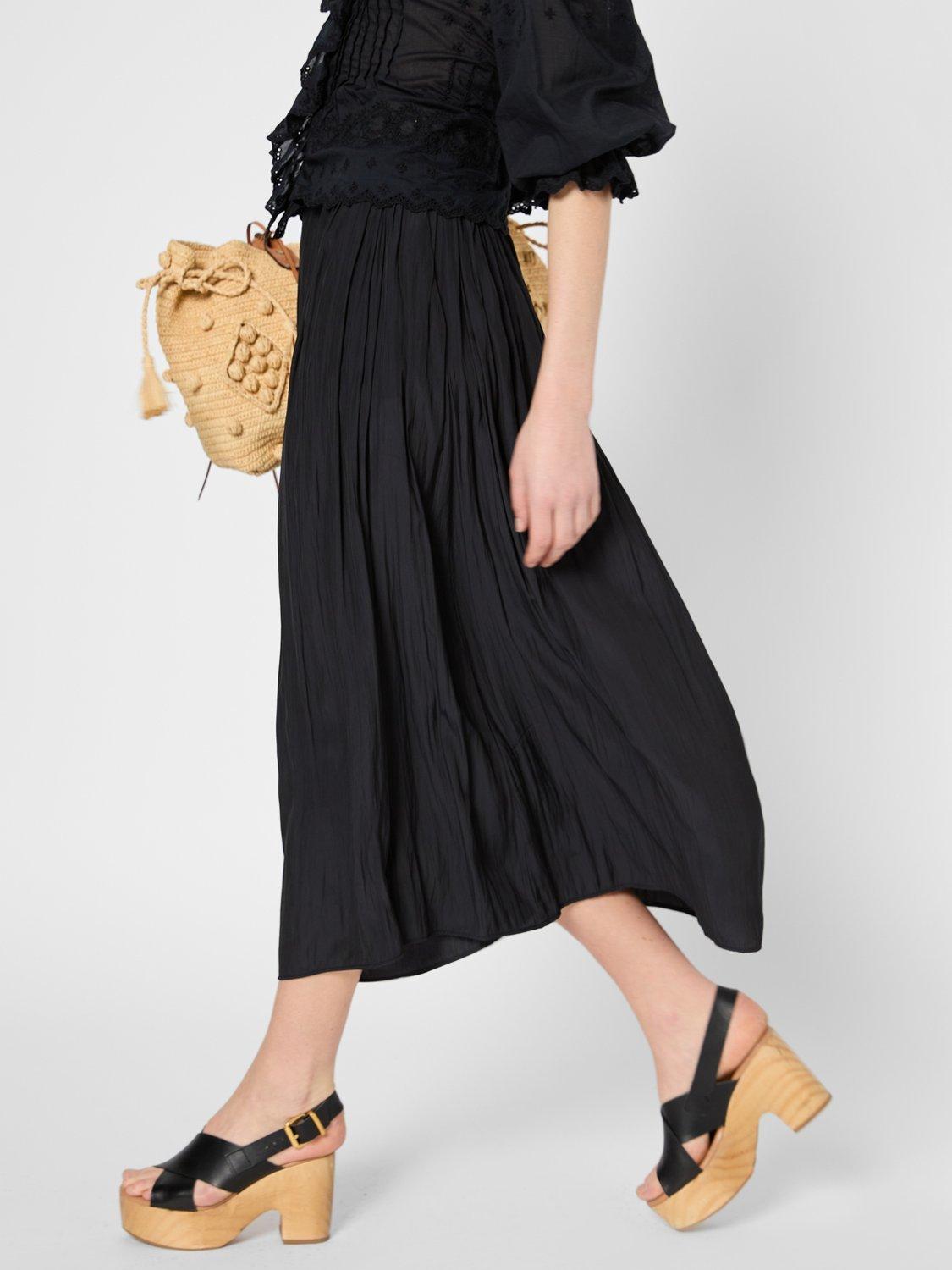 Product image 5 of 6, which shows Gerard Darel Vanina Midi Skirt, Black, 8