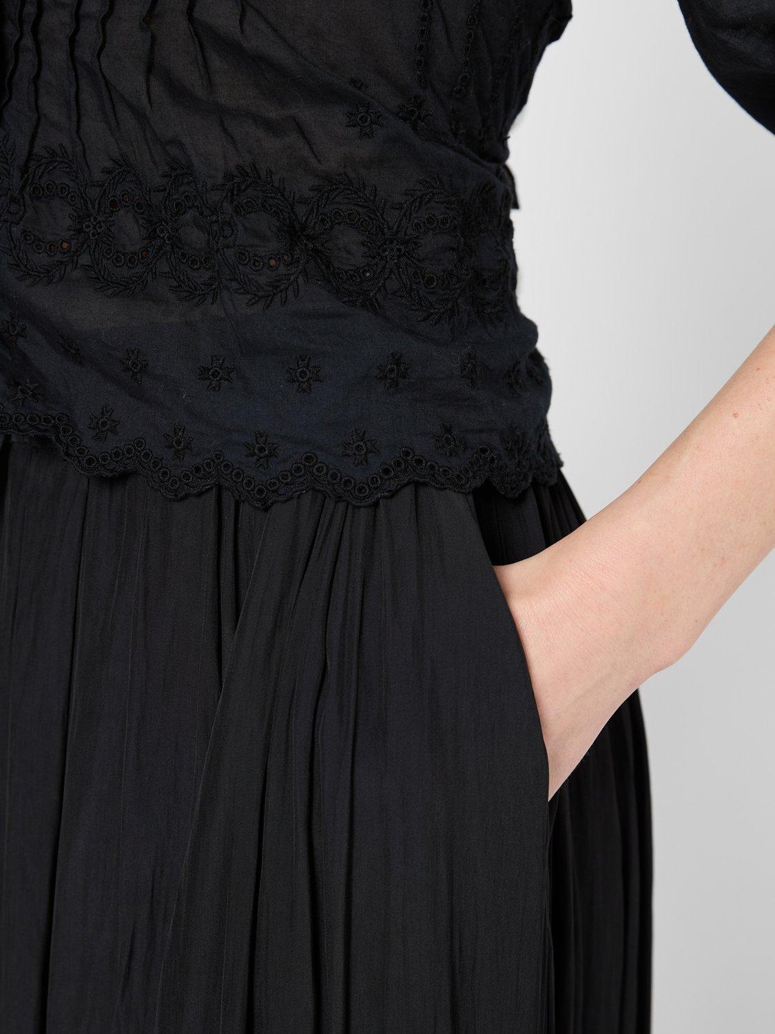 Product image 6 of 6, which shows Gerard Darel Vanina Midi Skirt, Black, 8