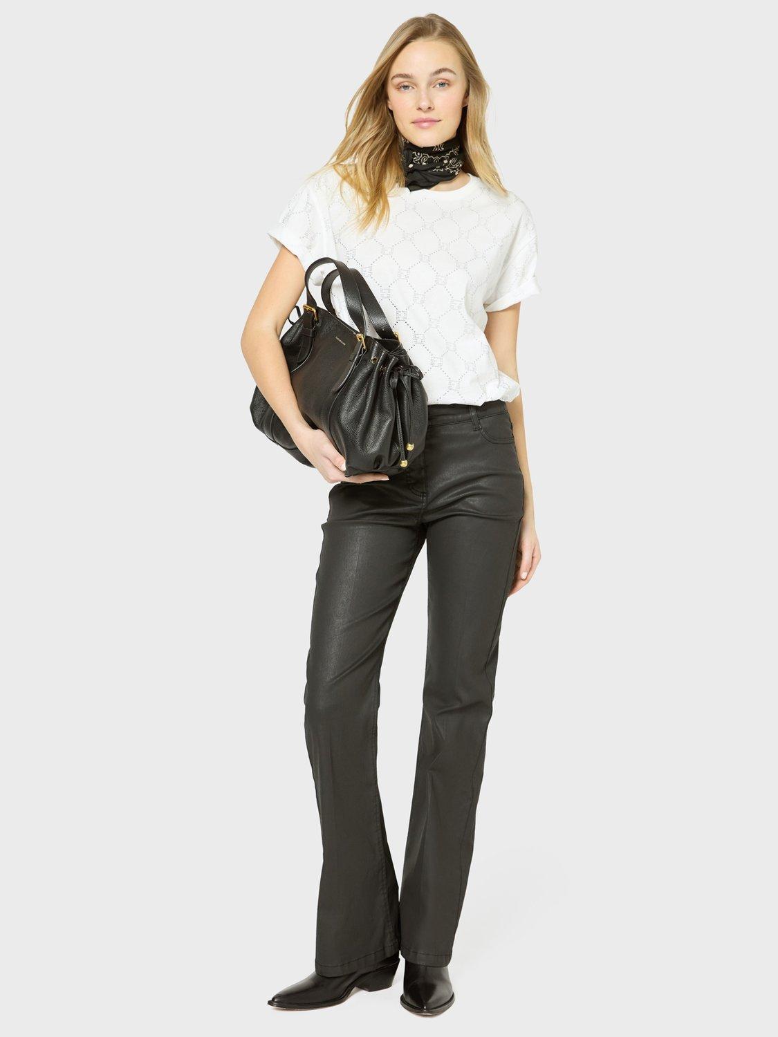 Product image 1 of 5, which shows Gerard Darel Livia Coated Jeans, Black, 8