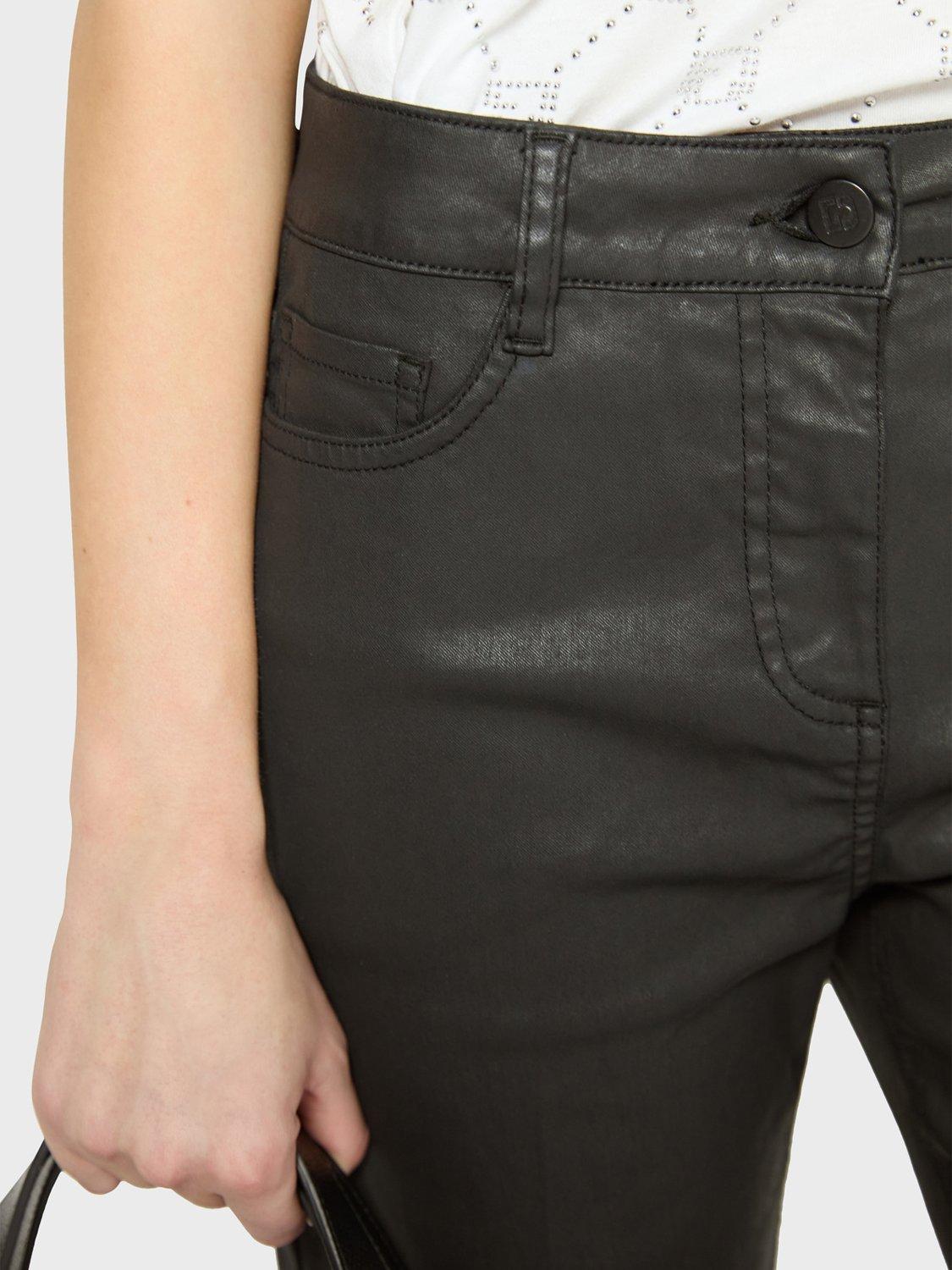 Product image 5 of 5, which shows Gerard Darel Livia Coated Jeans, Black, 8