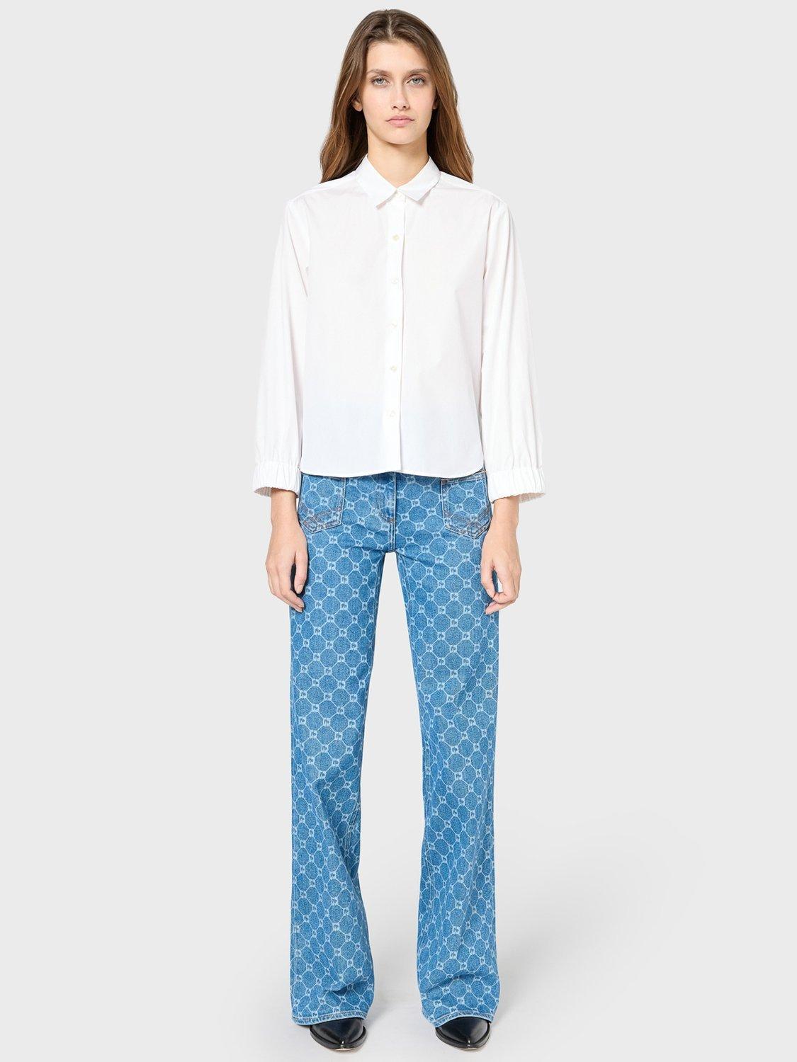 Product image 2 of 6, which shows Gerard Darel Ustina Pleated Cuff Shirt, White, 8