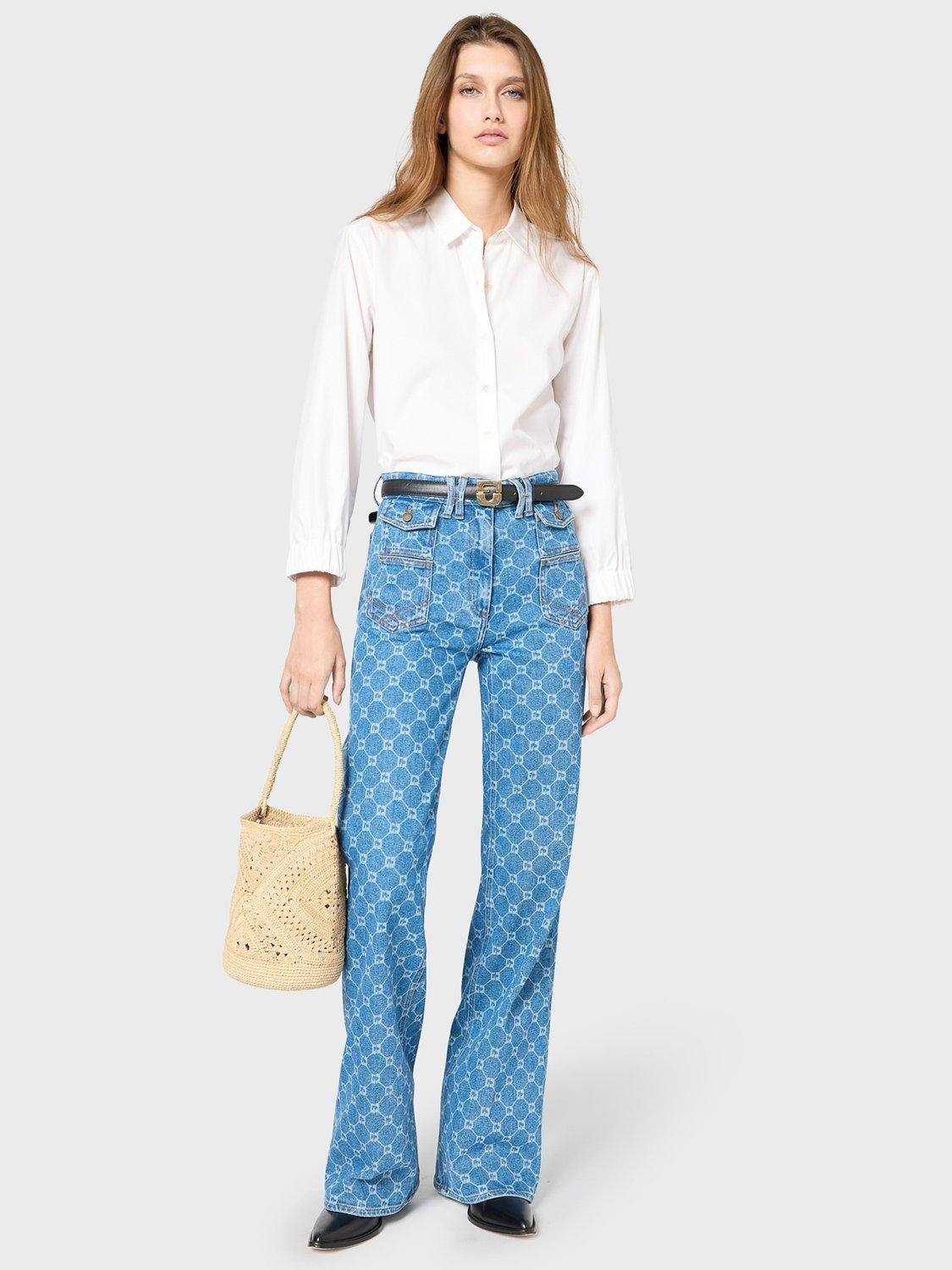 Product image 5 of 6, which shows Gerard Darel Ustina Pleated Cuff Shirt, White, 8