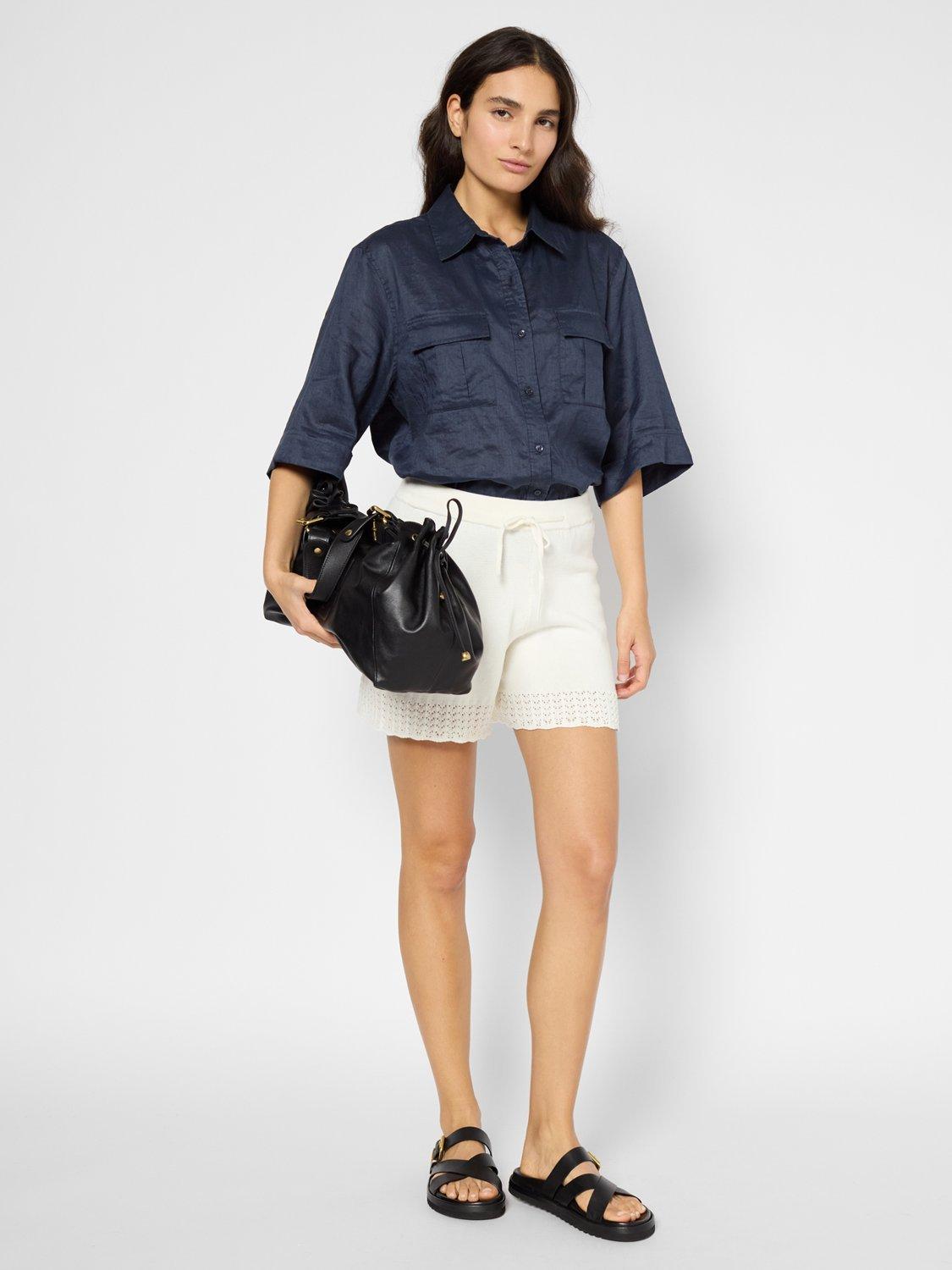 Product image 1 of 6, which shows Gerard Darel Udaline Utility Shirt, Indigo, 10