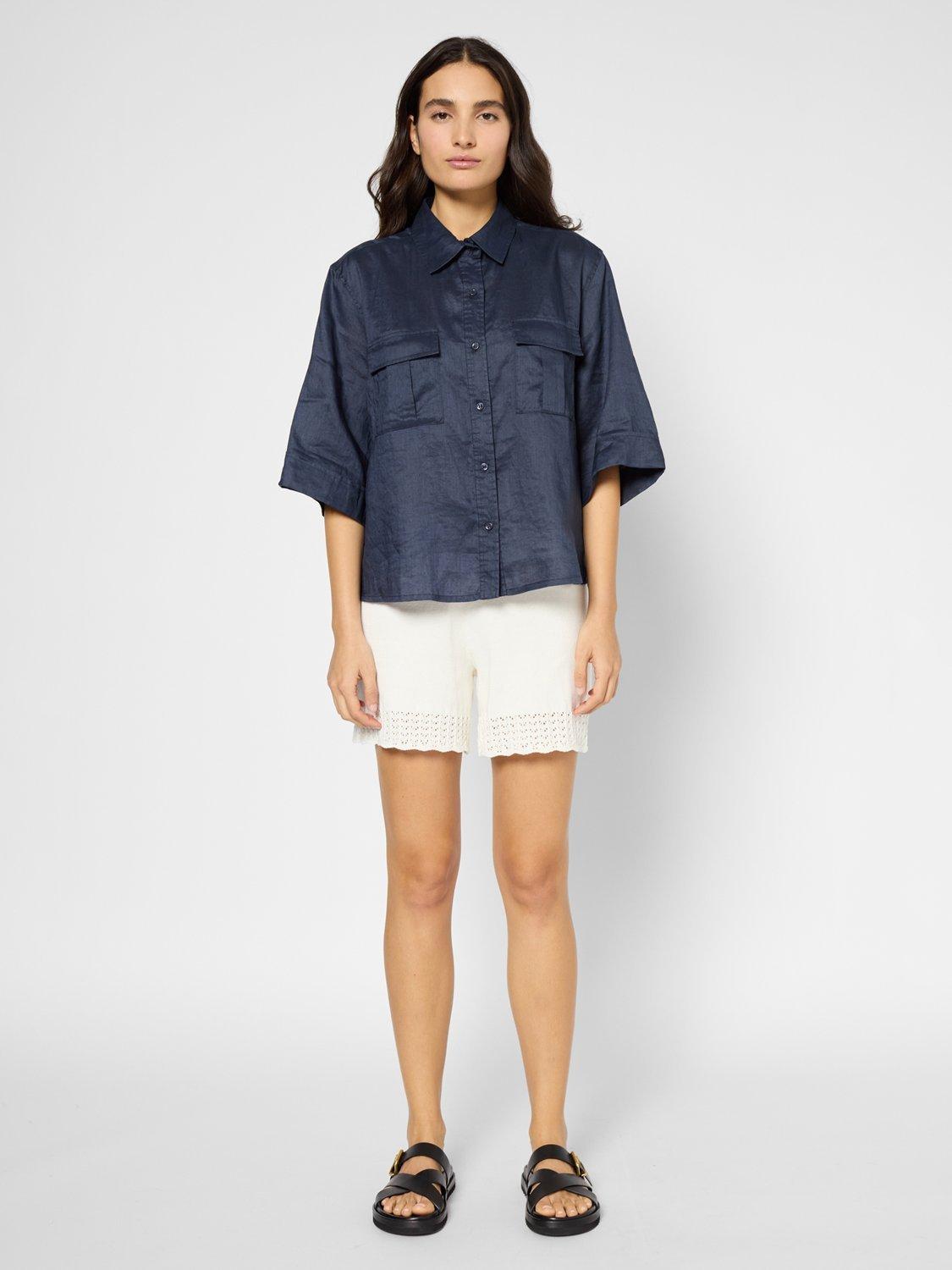 Product image 2 of 6, which shows Gerard Darel Udaline Utility Shirt, Indigo, 10