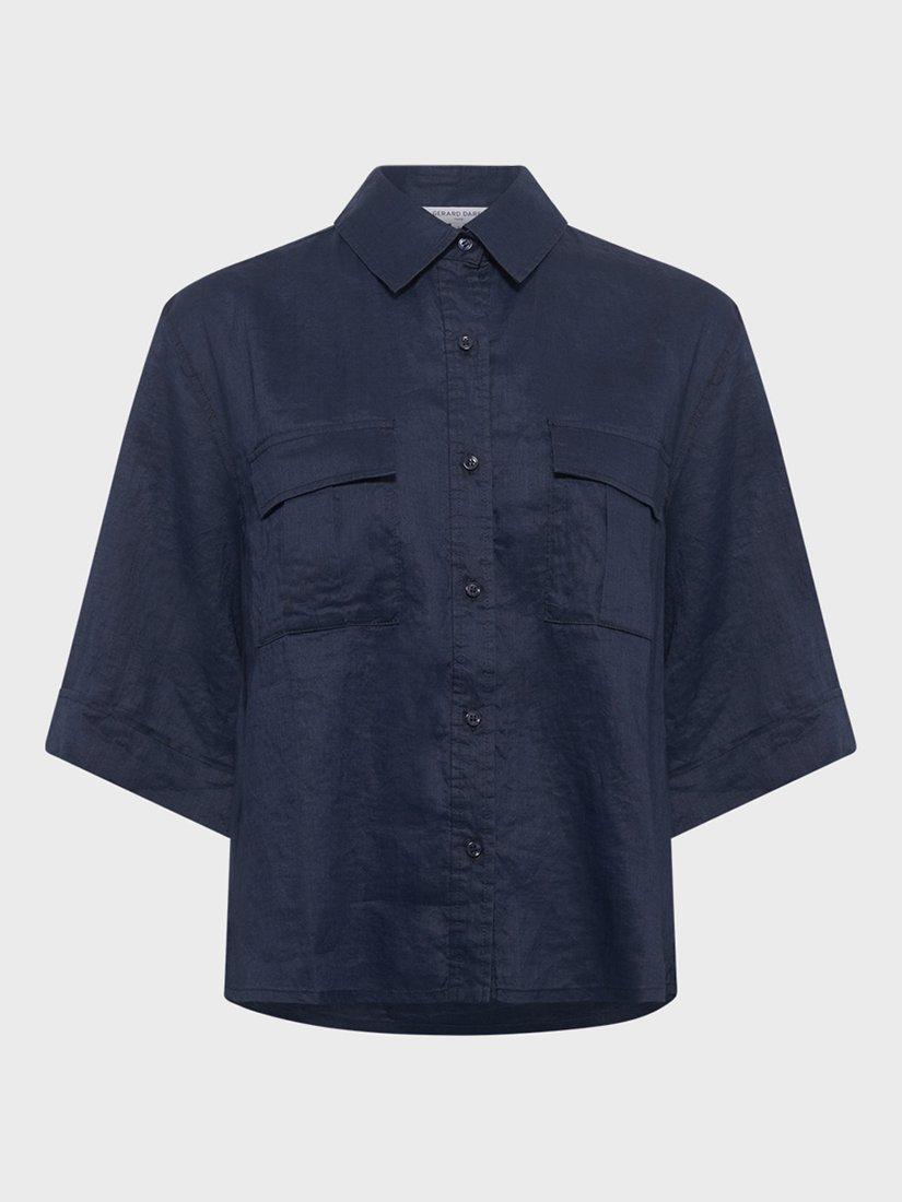 Product image 4 of 6, which shows Gerard Darel Udaline Utility Shirt, Indigo, 10