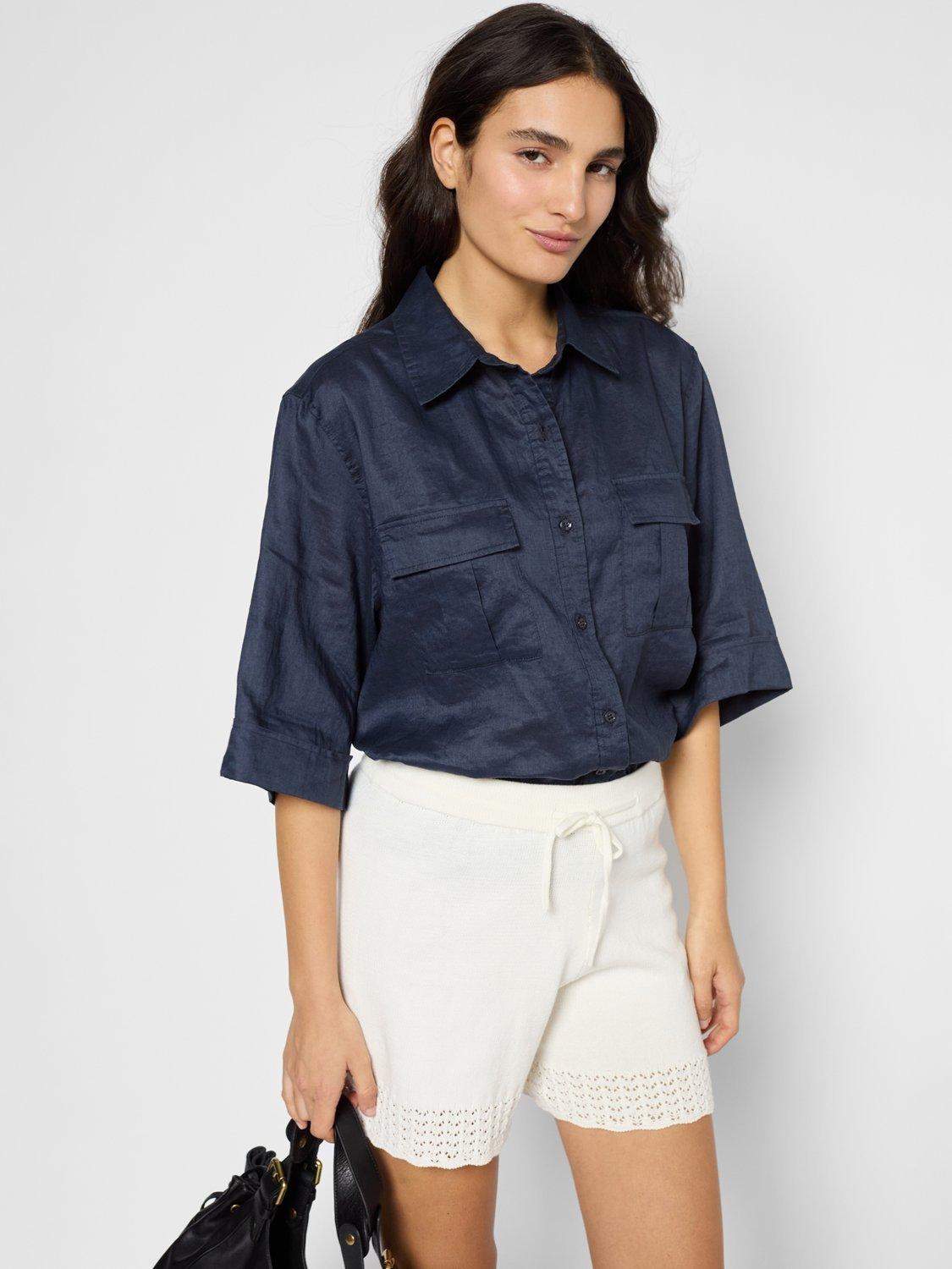 Product image 5 of 6, which shows Gerard Darel Udaline Utility Shirt, Indigo, 10