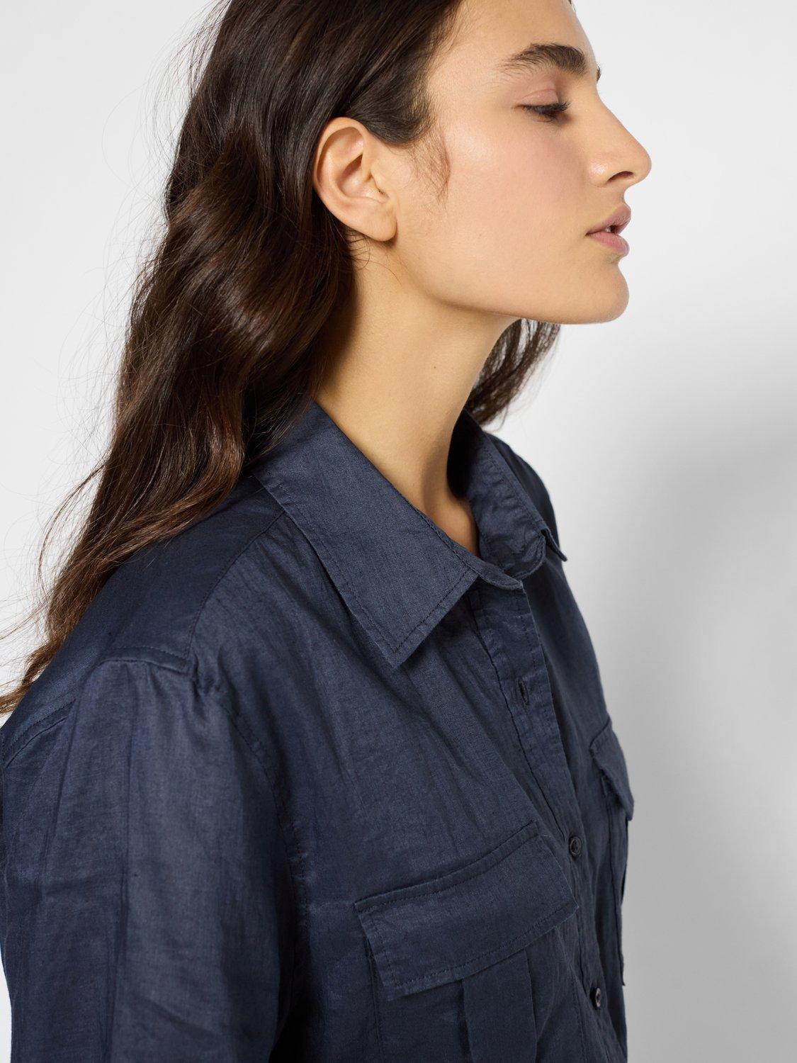 Product image 6 of 6, which shows Gerard Darel Udaline Utility Shirt, Indigo, 10
