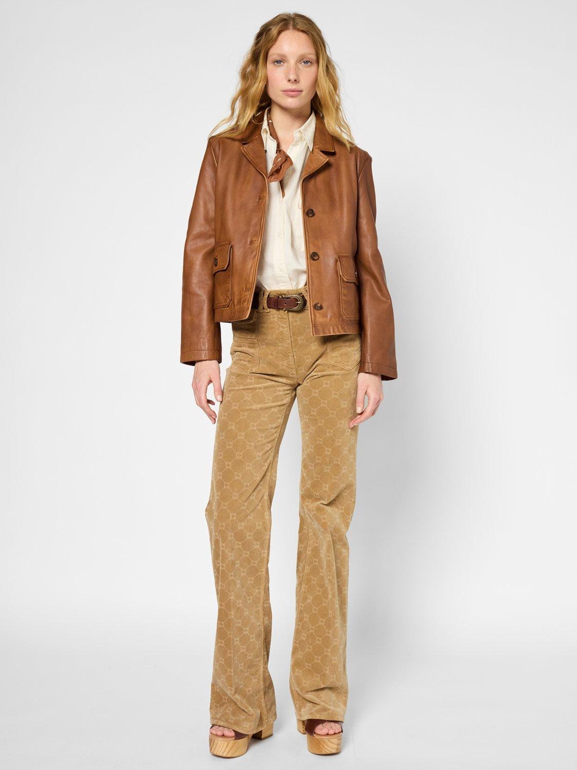 Product image 2 of 6, which shows Gerard Darel Udaline Utility Shirt, Natural, 10