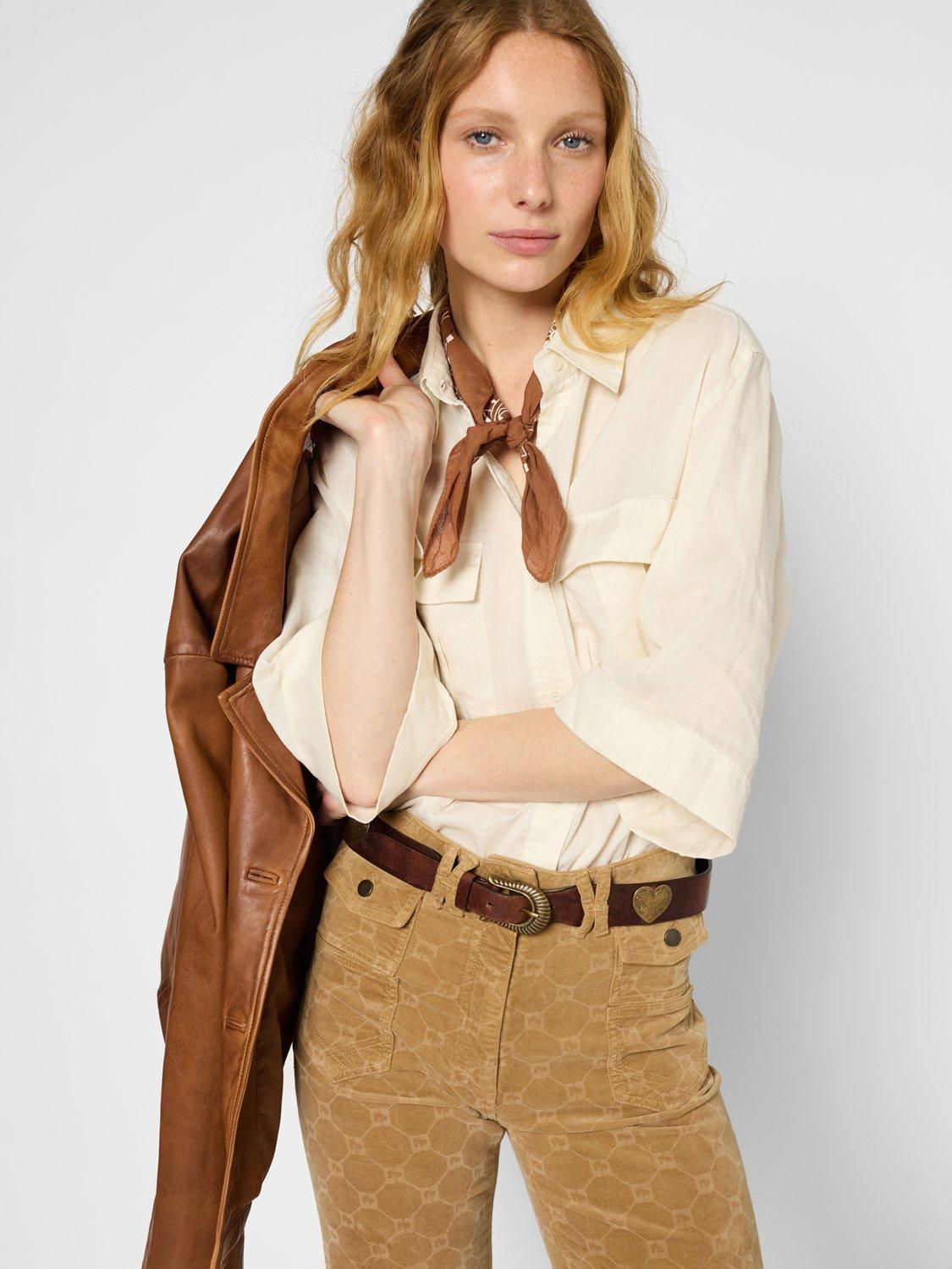 Product image 5 of 6, which shows Gerard Darel Udaline Utility Shirt, Natural, 10