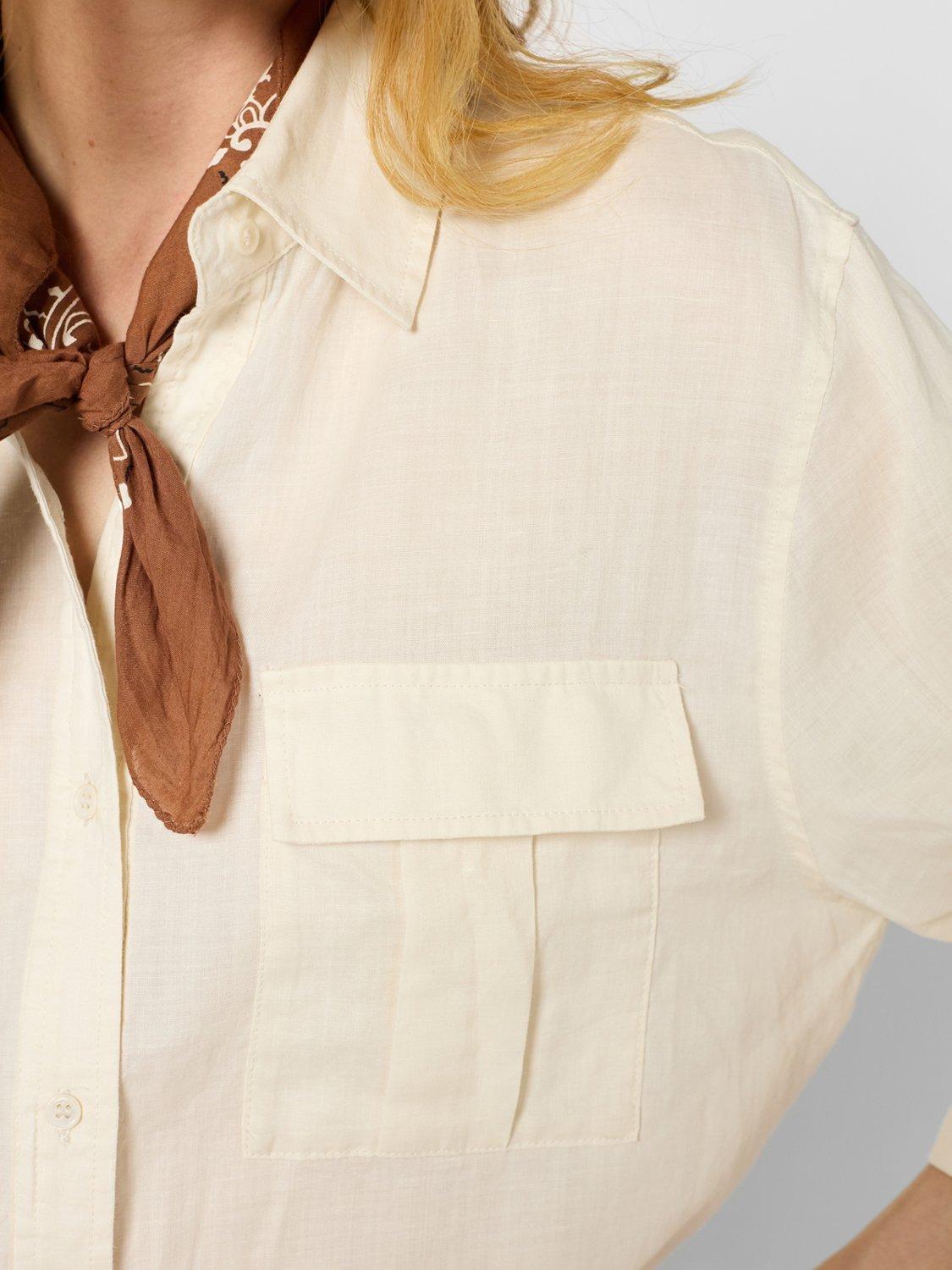 Product image 6 of 6, which shows Gerard Darel Udaline Utility Shirt, Natural, 10