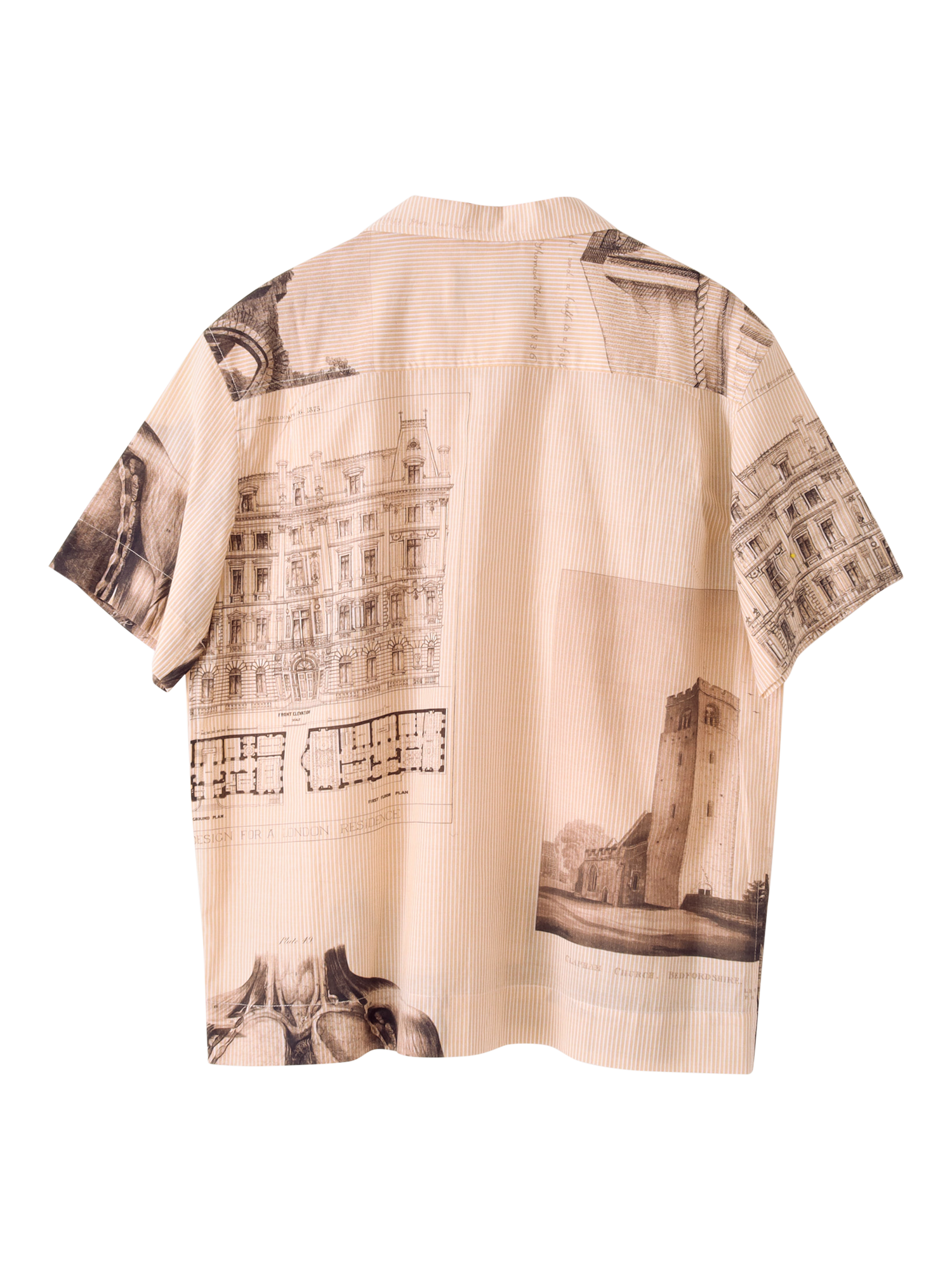 Product image 2 of 3, which shows S.S.DALEY Estate Sale Cotton Regular Fit Print Shirt, Orange White, S