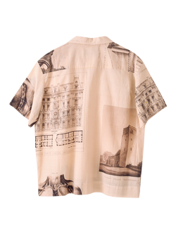 S.S.DALEY Estate Sale Cotton Regular Fit Print Shirt, Orange White - view 2, Orange White