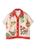 S.S.DALEY Picnic Linen Shirt, Beige Red