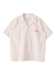 S.S.DALEY Cotton Regular Fit Stripe Turing Shirt, White Blue Stripe