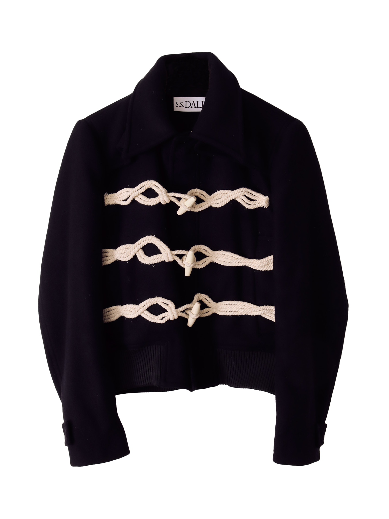 Product image 1 of 2, which shows S.S.DALEY Alywn Wool Duffle Blouson Jacket, Black, S