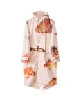 S.S.DALEY Benjamin Cotton Fish Print Parka Jacket, Beige Fish