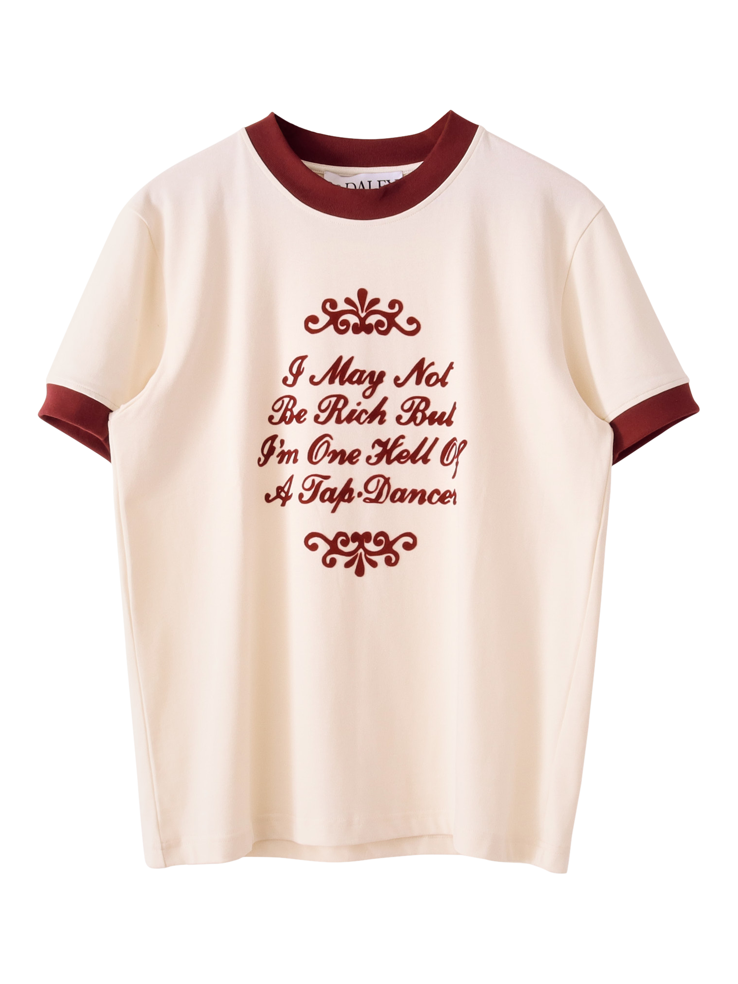 Product image 1 of 3, which shows S.S.DALEY Cotton Regular Fit Short Sleeve Tap Graphic T-Shirt, Bordeaux, S