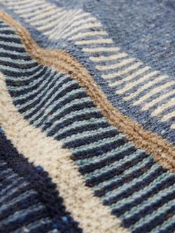 Celtic & Co. Statement Stripe Pure Donegal Wool Jumper, Indigo - view 2, Indigo