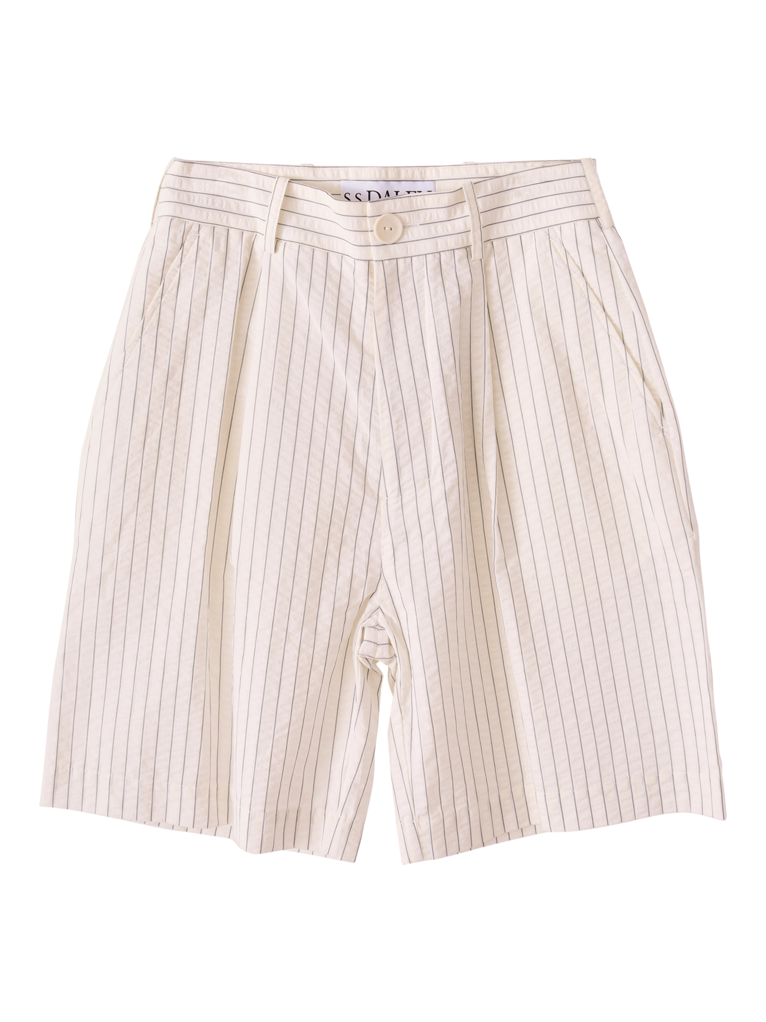 Product image 1 of 2, which shows S.S.DALEY Clement Cotton Striped Tailored Shorts, White, 32R