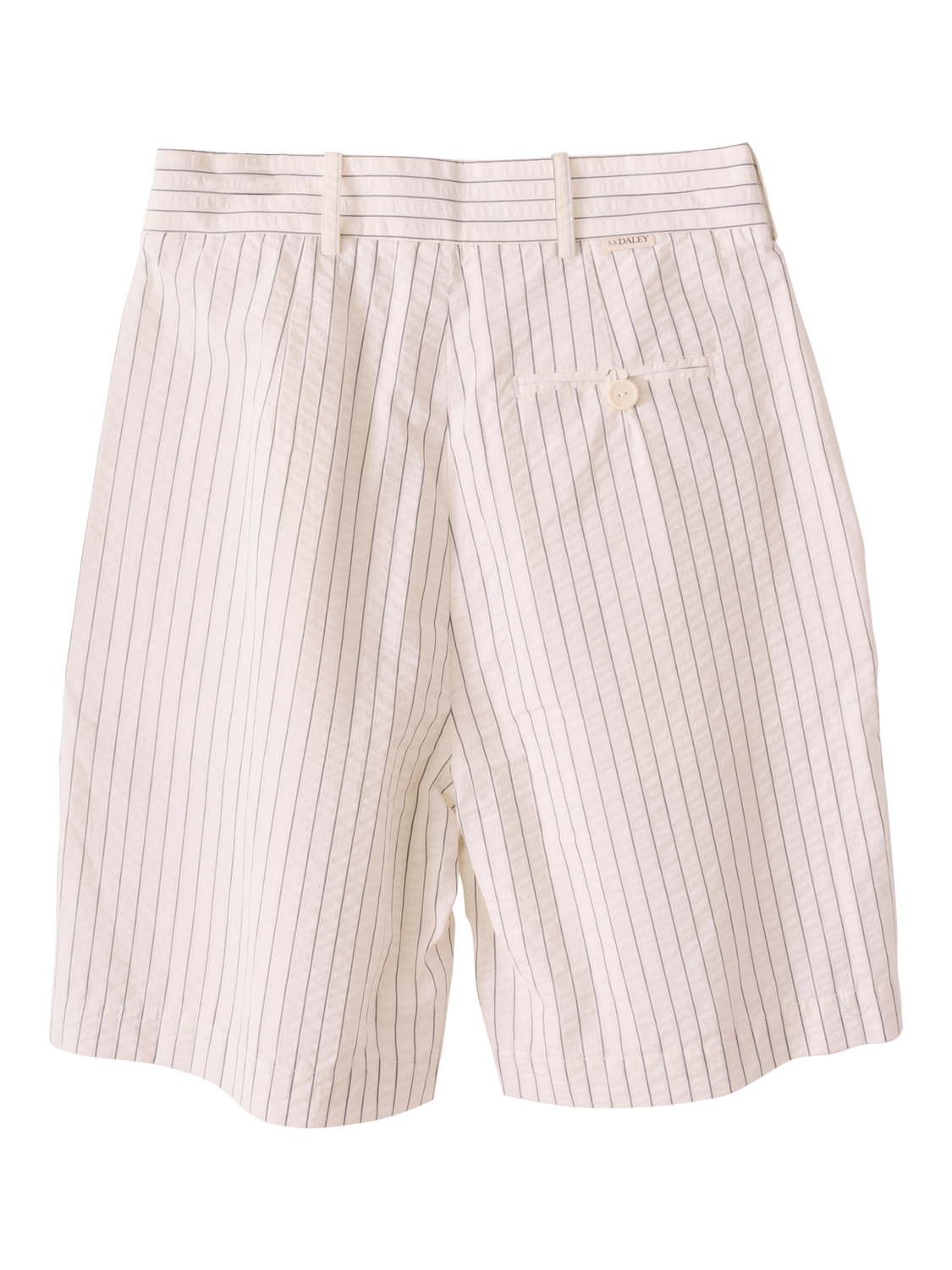 Product image 2 of 2, which shows S.S.DALEY Clement Cotton Striped Tailored Shorts, White, 32R