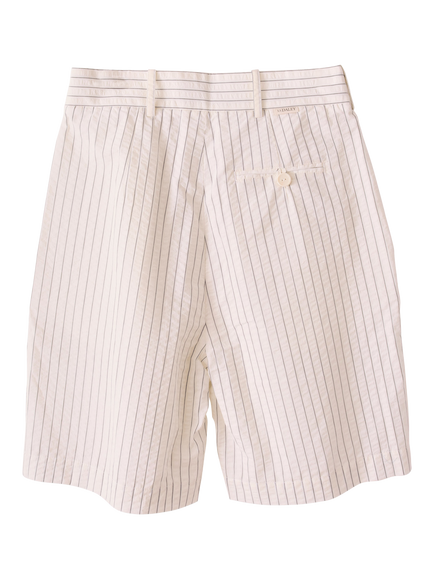 S.S.DALEY Clement Cotton Striped Tailored Shorts, White - view 2, White