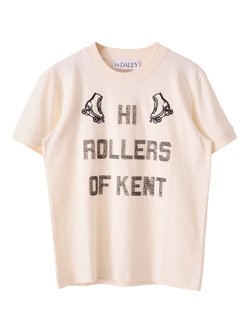 S.S.DALEY Hi Rollers Cotton Regular Fit Short Sleeve T-Shirt, Ecru