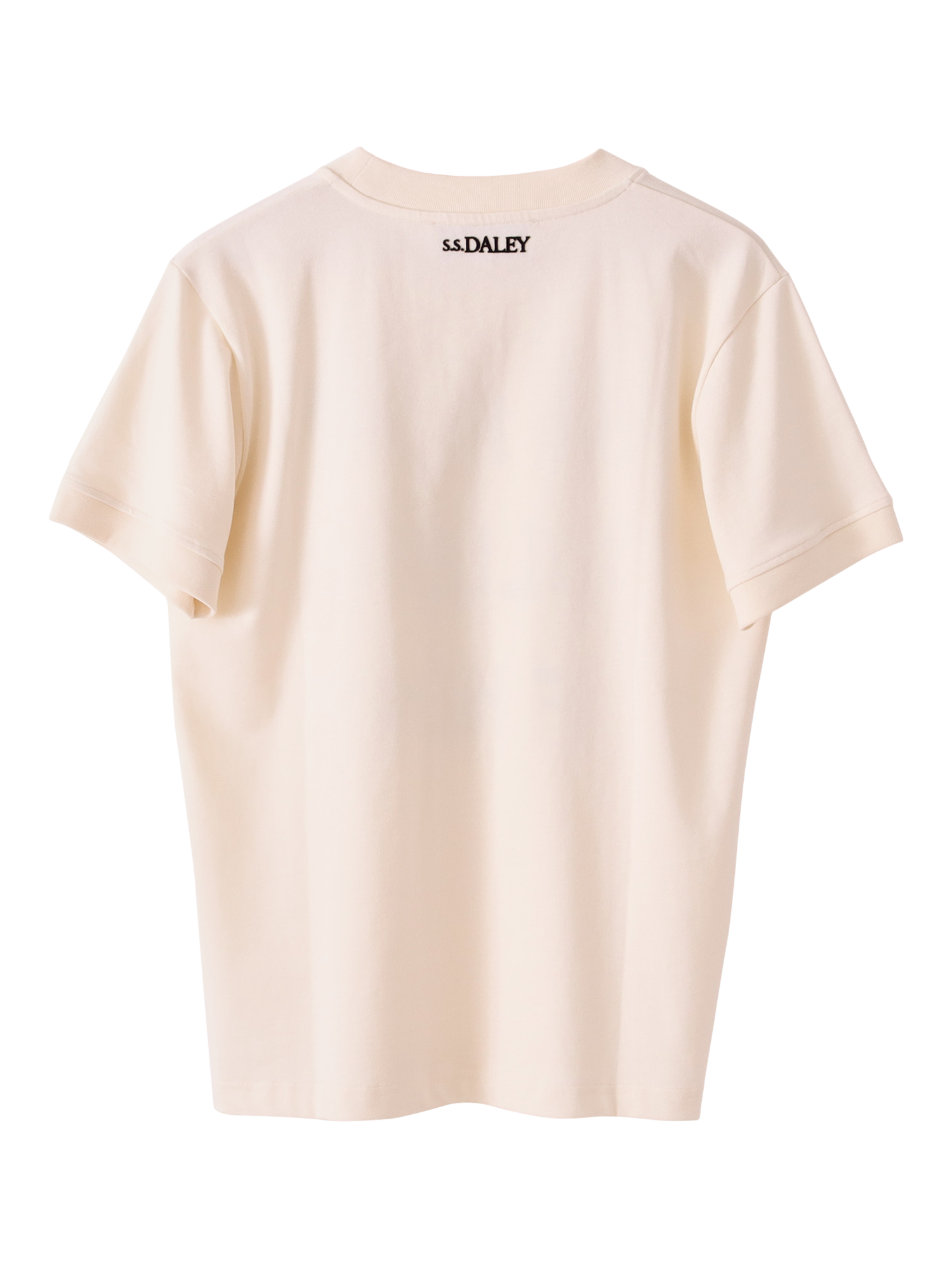 Product image 3 of 4, which shows S.S.DALEY Hi Rollers Cotton Regular Fit Short Sleeve T-Shirt, Ecru, S