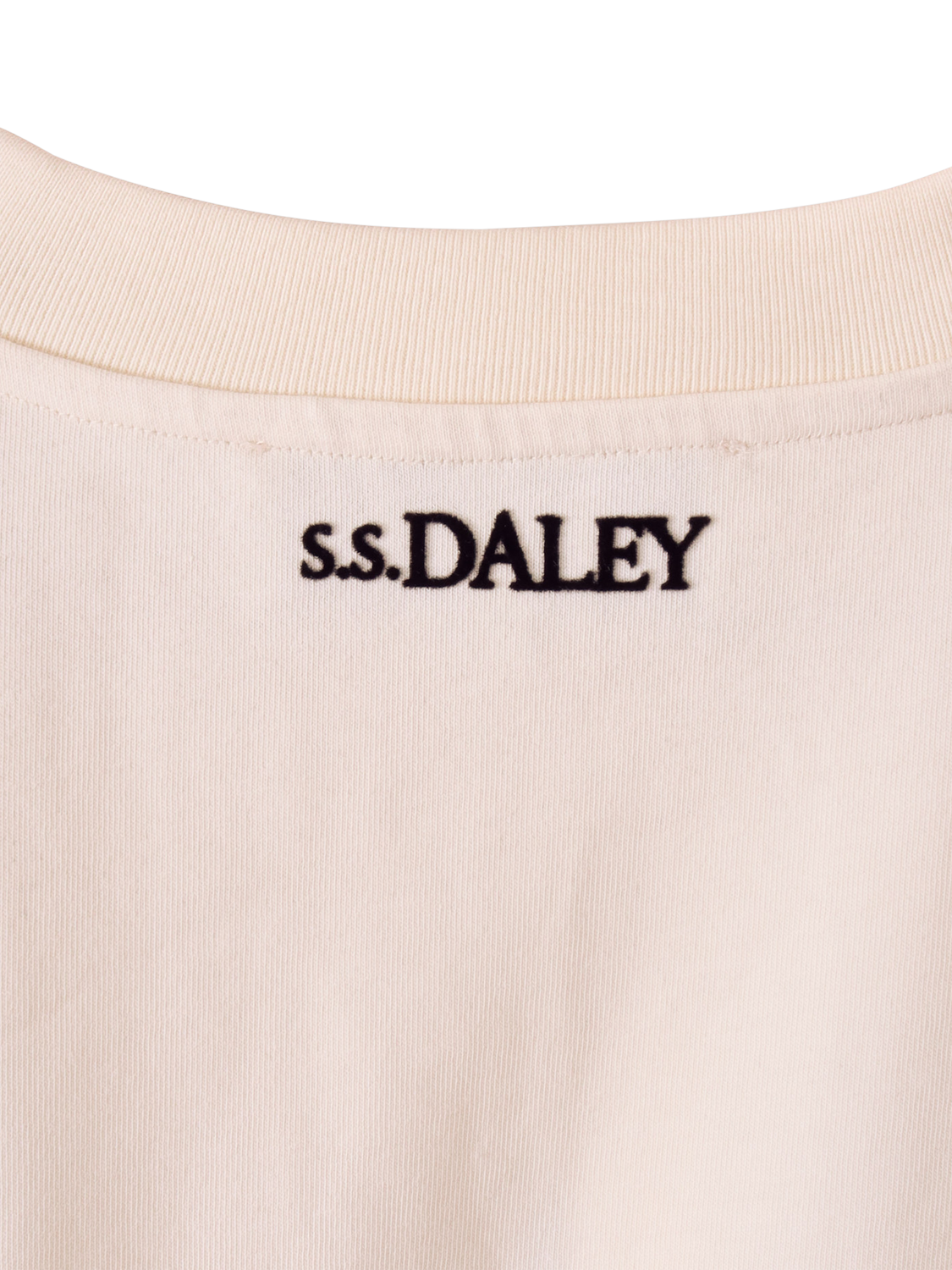 Product image 4 of 4, which shows S.S.DALEY Hi Rollers Cotton Regular Fit Short Sleeve T-Shirt, Ecru, S
