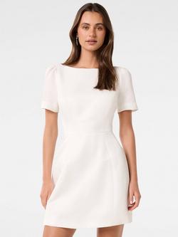 Forever New Simone Bow Back Mini Dress, Bleached Bone, Bleached Bone