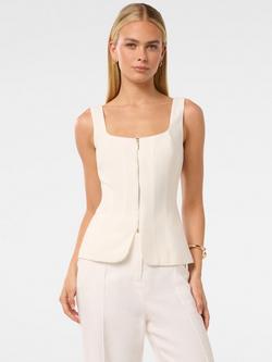 Forever New Collins Zip Tank Top, Porcelain