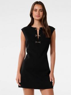 Forever New Clover Snaffle Detail Mini Dress, Black, Black