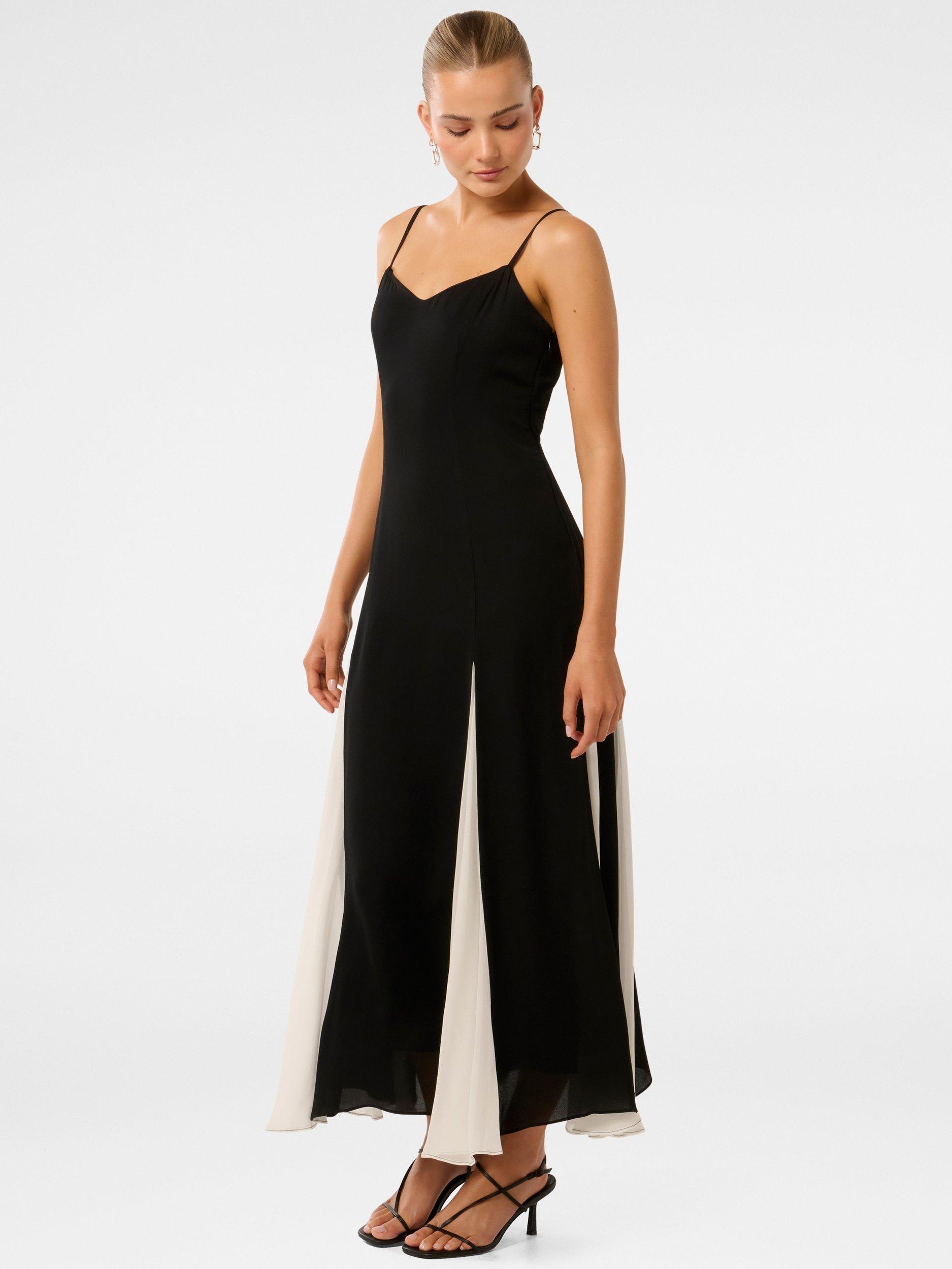 Product image 3 of 4, which shows Forever New Dahlia Godet Maxi Dress, Black/White, 4