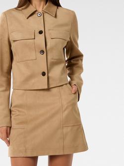 Forever New Leah Faux Suede Mini Skirt, Caramel, Caramel