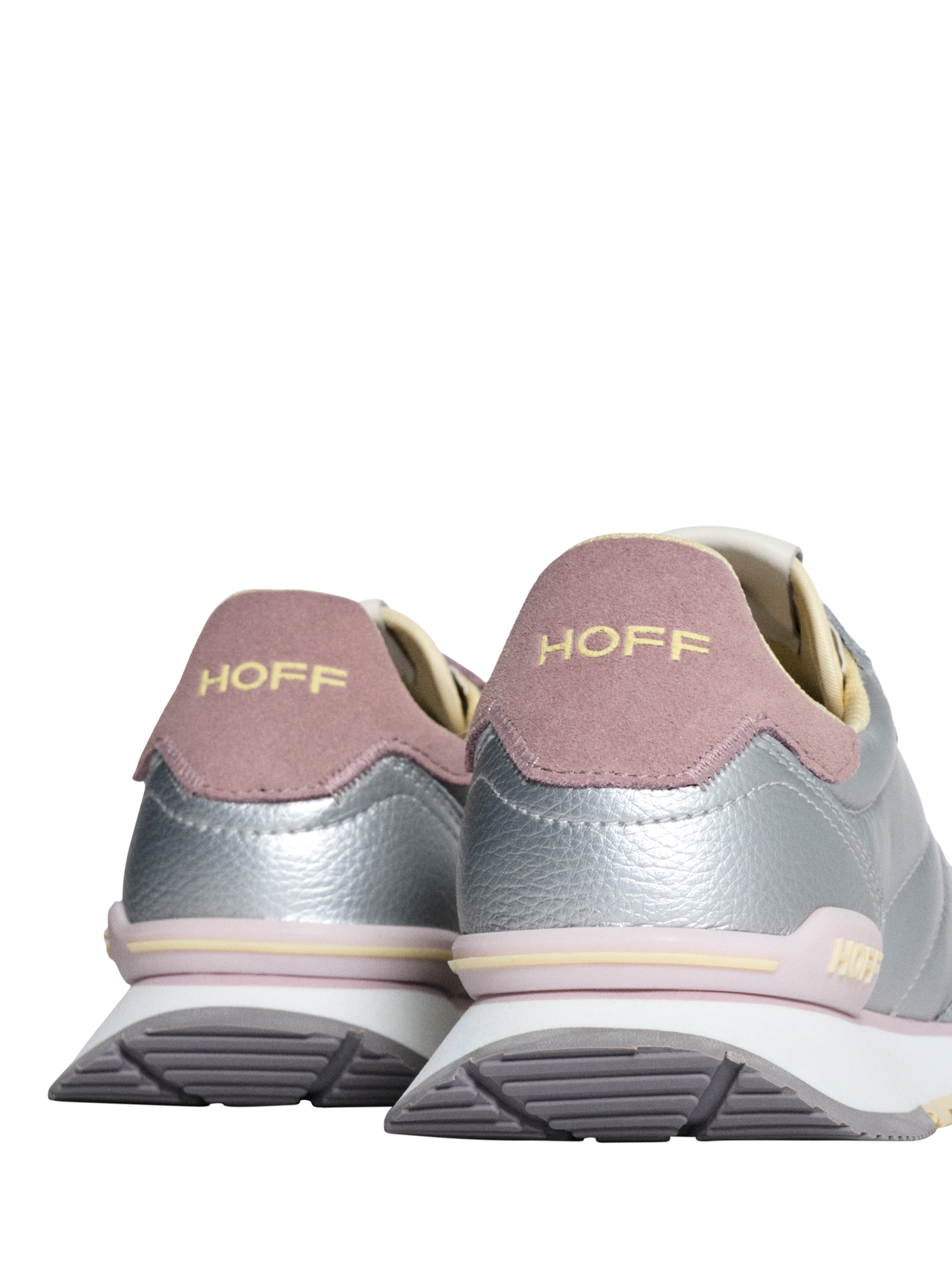 Product image 5 of 5, which shows HOFF Tiryns Leather Blend Lace Up Trainers, Silver, 4
