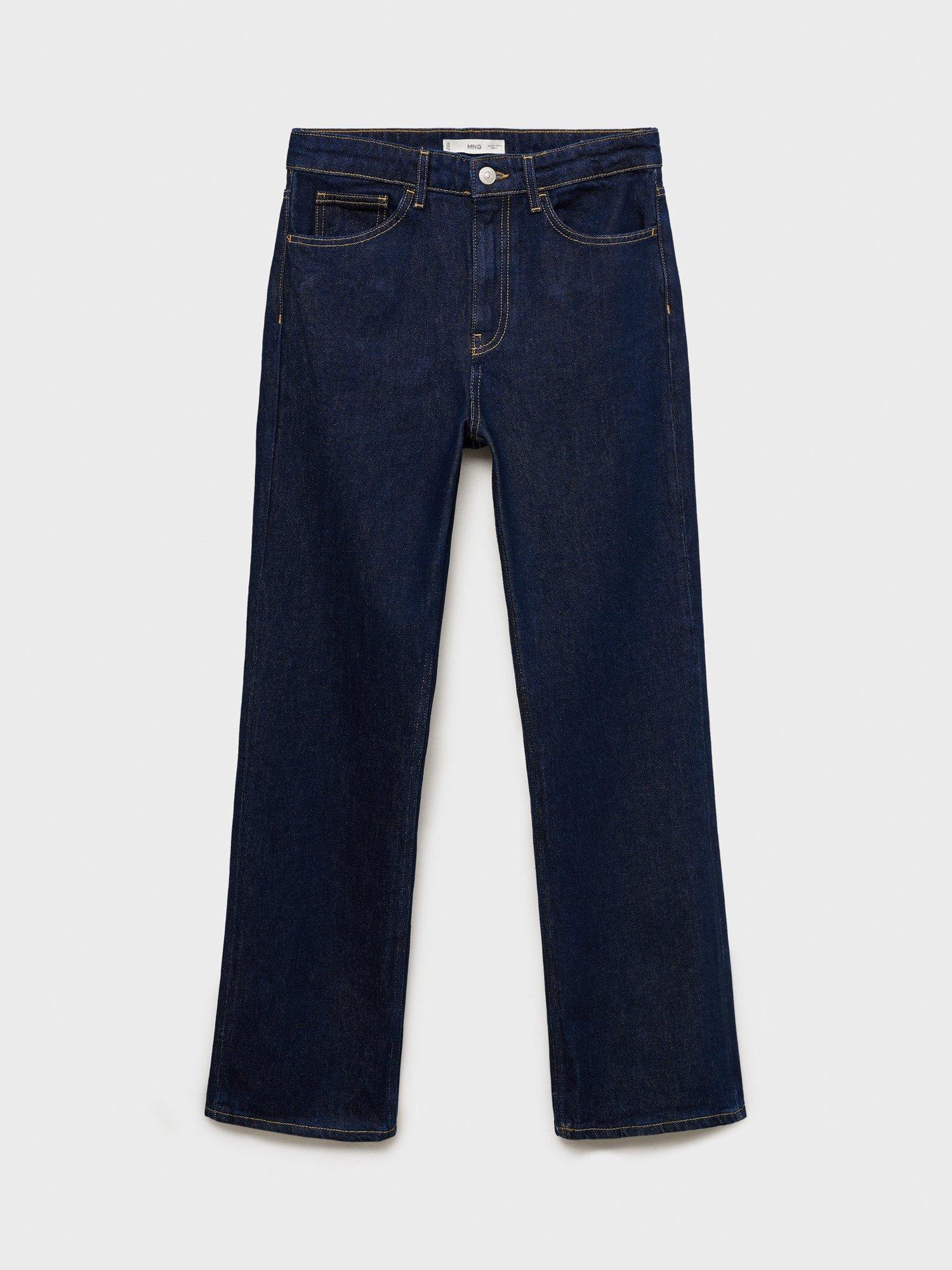 Product image 3 of 9, which shows Mango Matilda Straight Jeans, Navy, 6