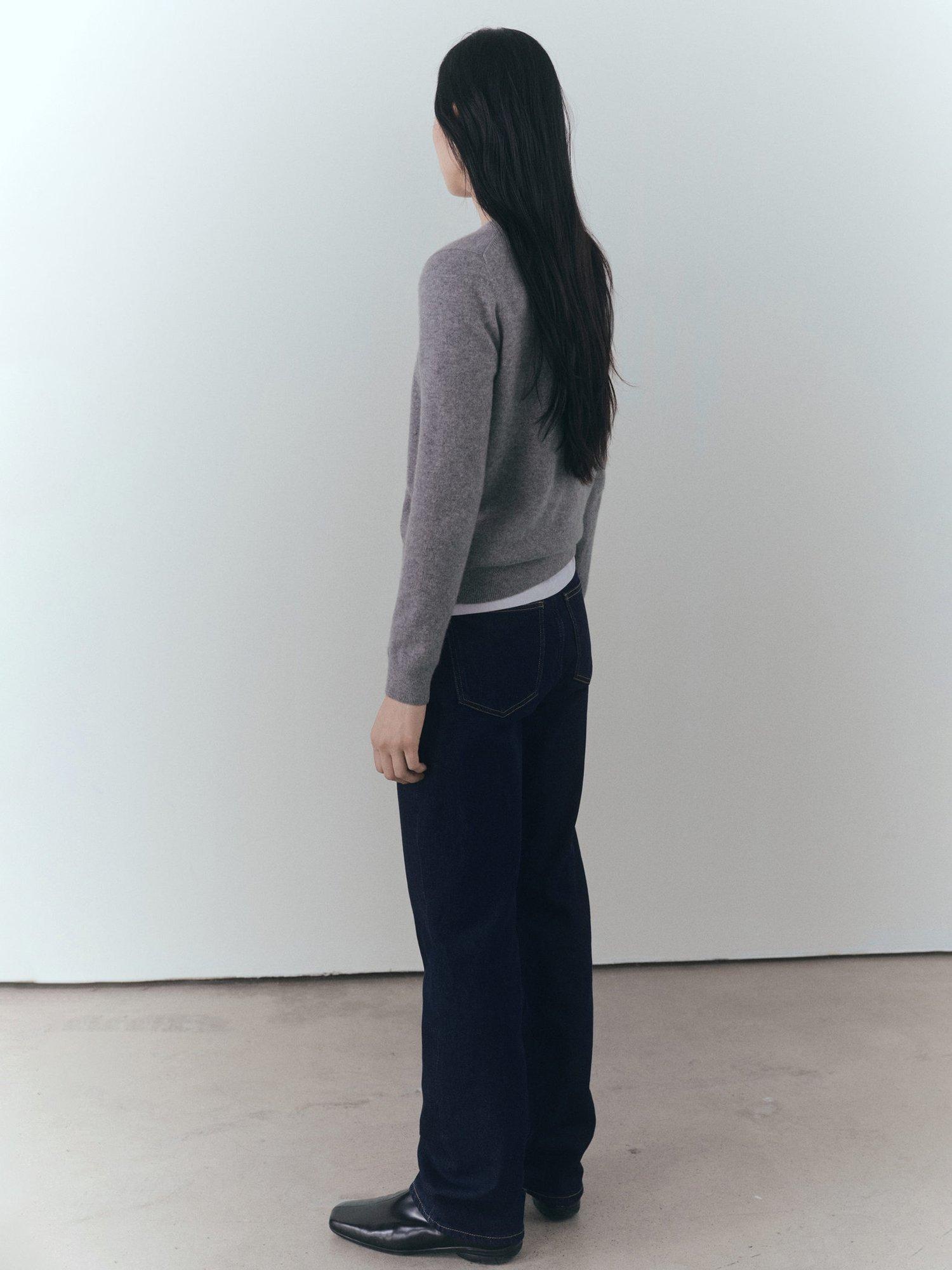 Product image 4 of 9, which shows Mango Matilda Straight Jeans, Navy, 6