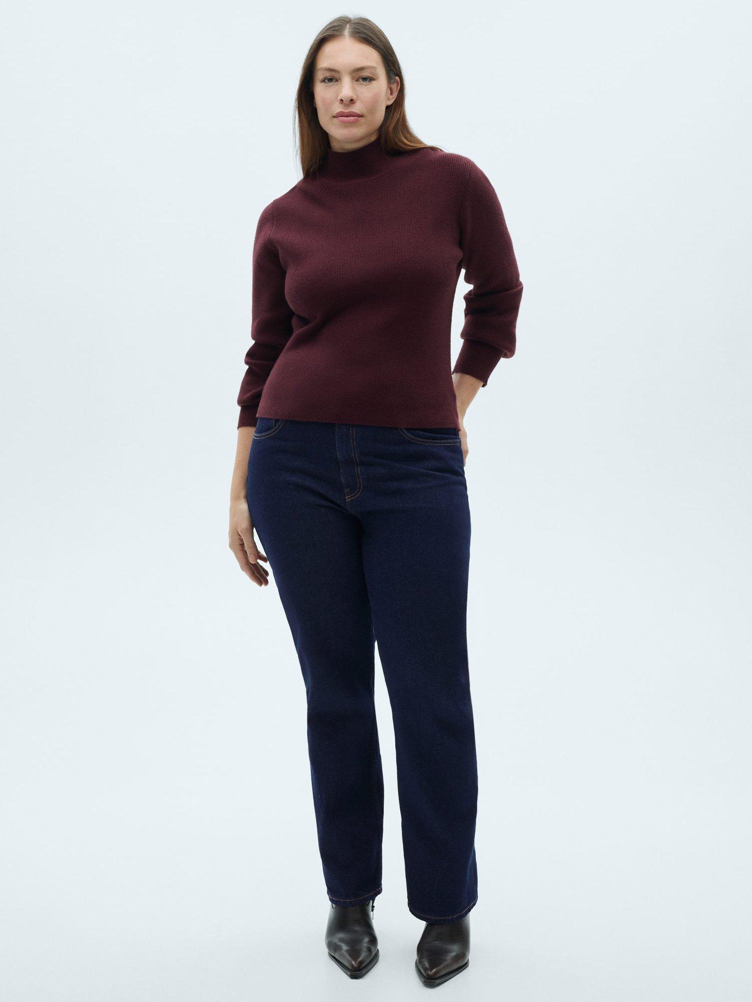 Product image 8 of 9, which shows Mango Matilda Straight Jeans, Navy, 6