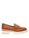 Moda in Pelle Ebonee Suede Loafers, Navy, Tan
