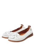 Moda in Pelle Echium Leather Ballerina Pumps, White