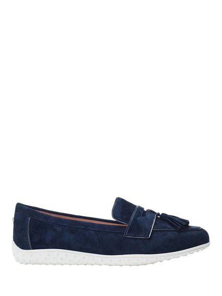Moda in Pelle Elinia Suede Hybrid Loafers, Navy