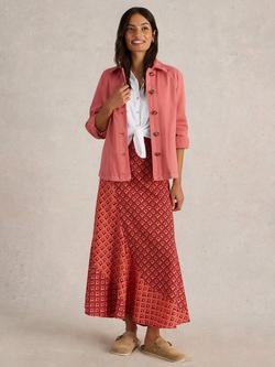 White Stuff Eden Denim Jacket, Red, Red