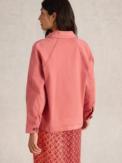 White Stuff Eden Denim Jacket, Red - view 2, Red