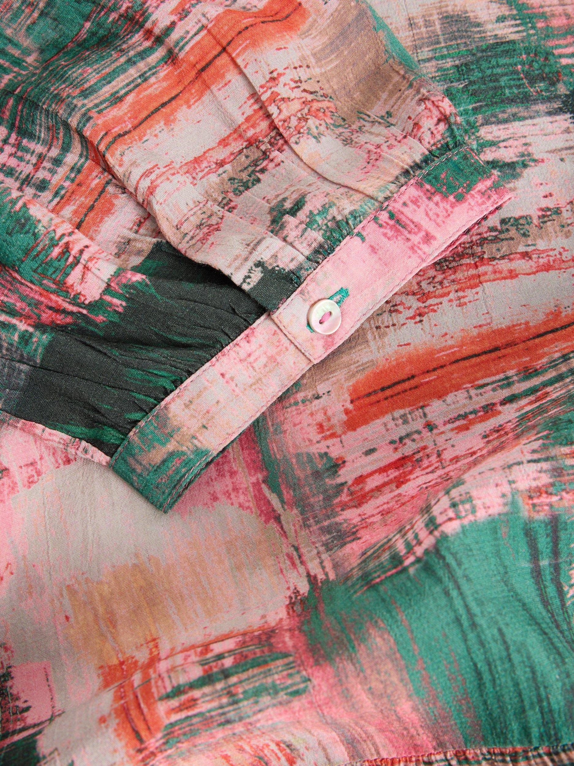 Product image 6 of 6, which shows White Stuff Harpreet Tiered Midi Dress , Pink, 6