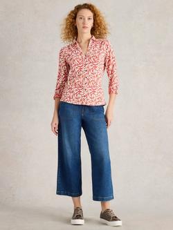 White Stuff Annie Jersey Shirt, Pink/Multi