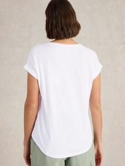 White Stuff Beth Pocket T-Shirt - view 2, Brilliant White