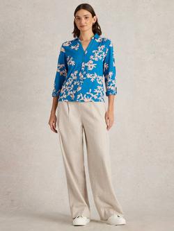 White Stuff Annie Floral Shirt, Mid Pink/Multi, Mid Pink/Multi