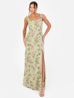 Anaya With Love Floral Sleeveless Maxi Dress, Green, Green