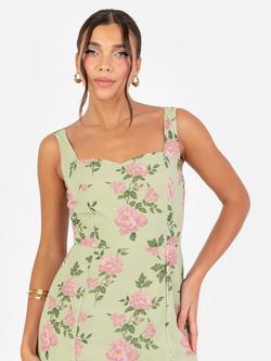 Anaya With Love Floral Sleeveless Maxi Dress, Green - view 2, Green